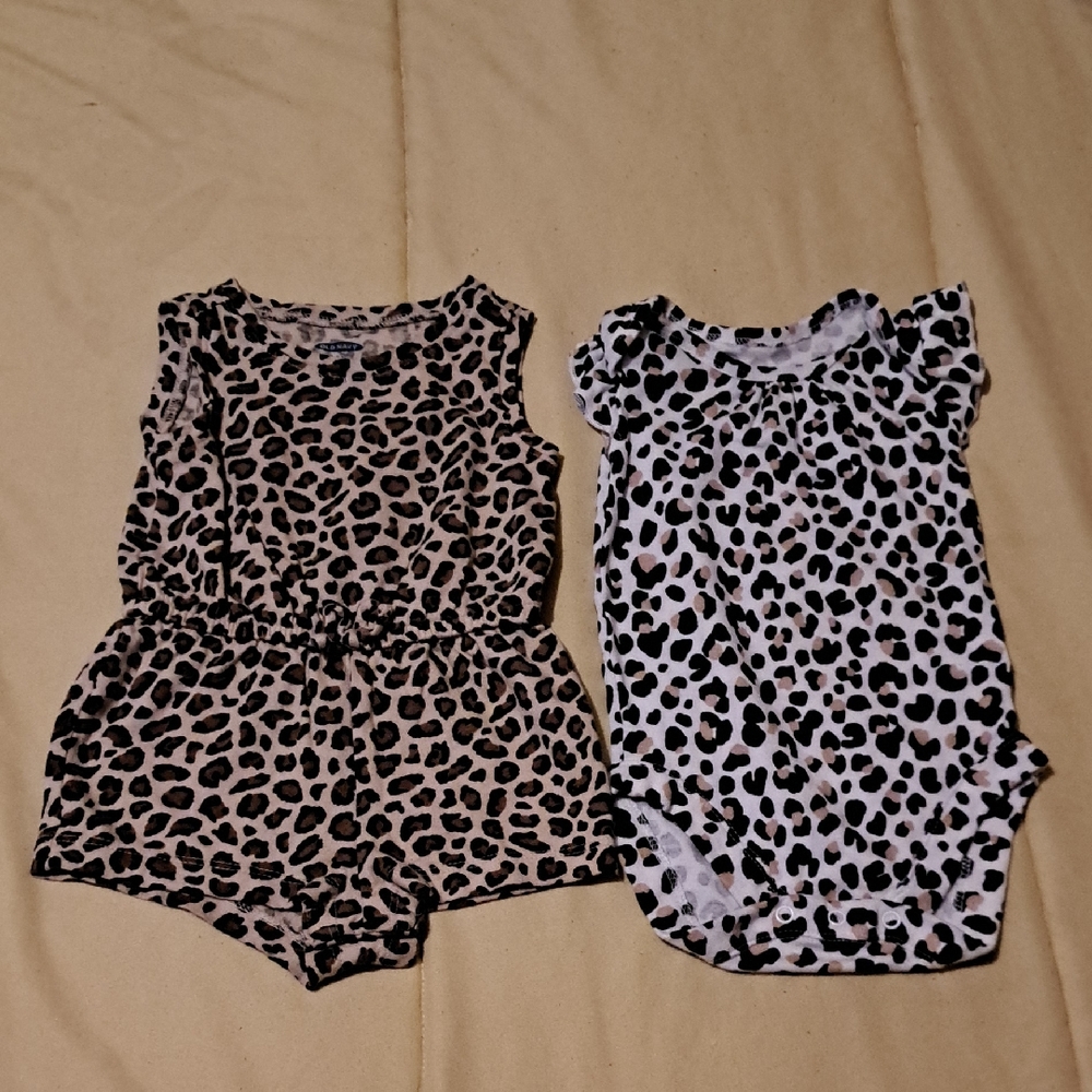 🐆Old Navy Leopard & Bundles Baby Place Baby Outfits Brown & Black 3-6 & 6-9